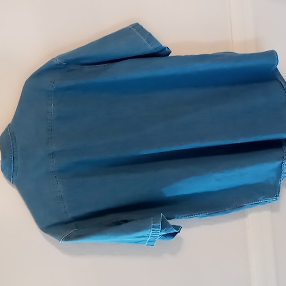 Basics Edition Men's Blue Denim Button Up 100% Cotton Shirt Sz XL - Picture 6 of 11